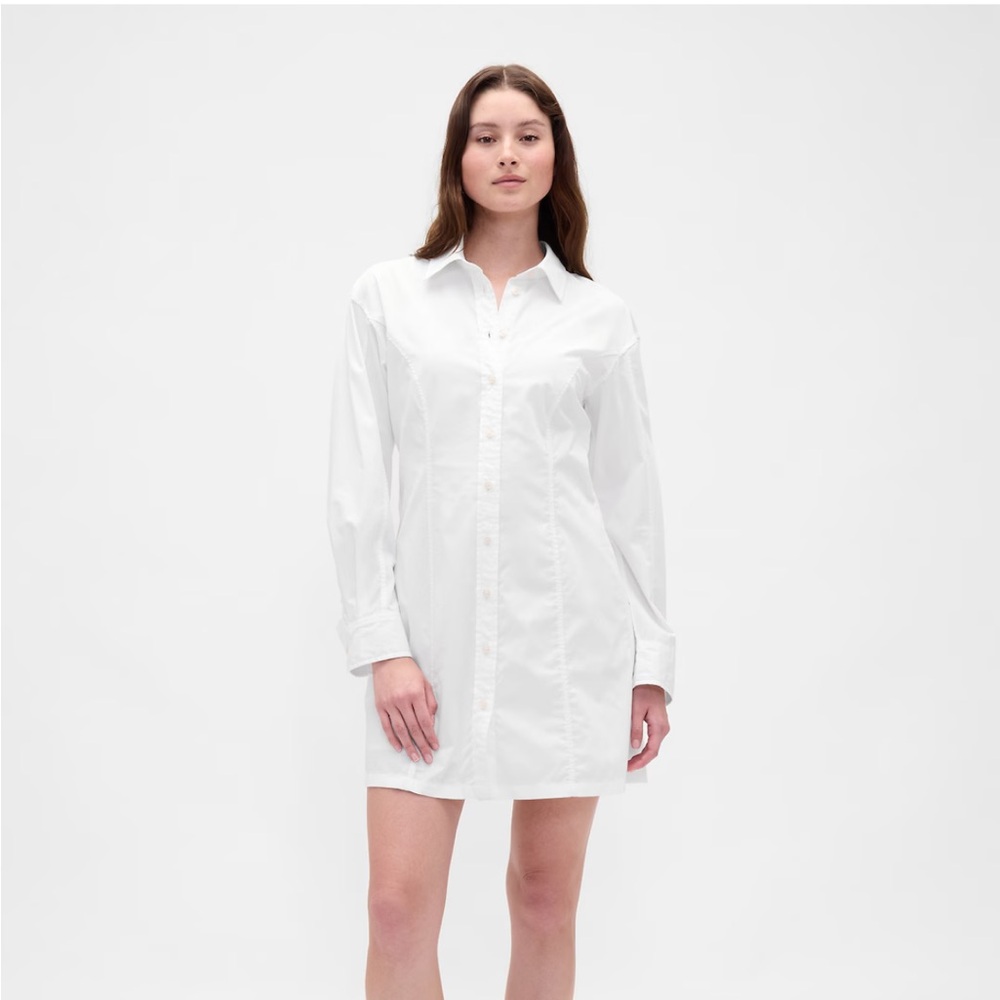 Never Worn W/O Tags: Gap Organic Cotton Poplin Mini Shirt Dress